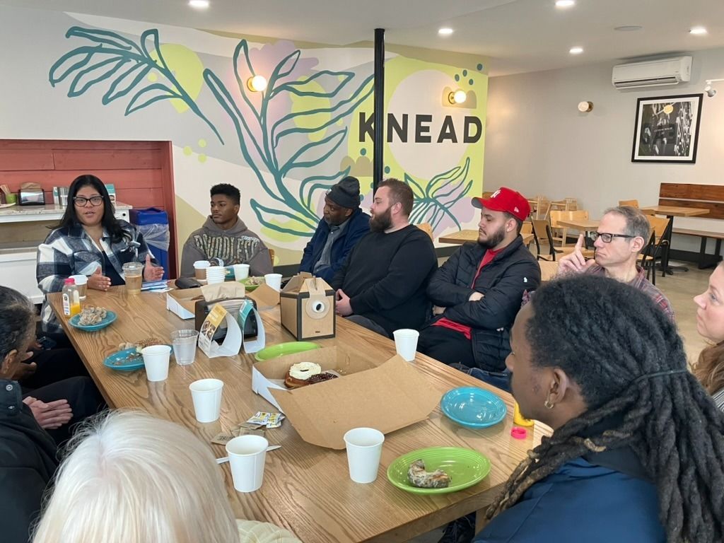 Reclaim members meet with Providence City Councilwoman Peterson to discuss housing affordability