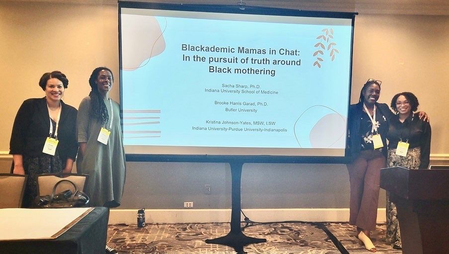 Presenting research at a national conference.