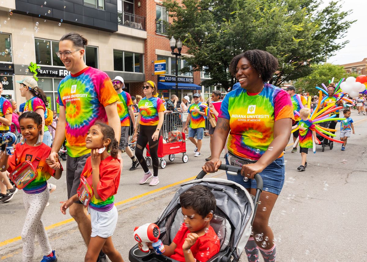 Leading my family in the Pride parade.