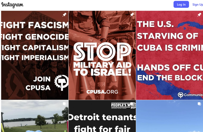 Michigan CPUSA Instagram