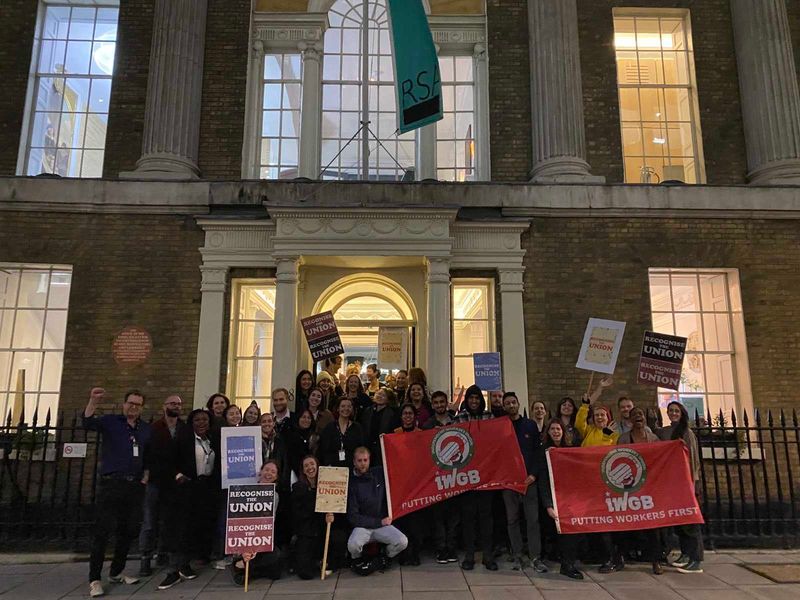 Staff at the RSA win statutory union recognition represented by the IWGB as ballot returns 85% majority