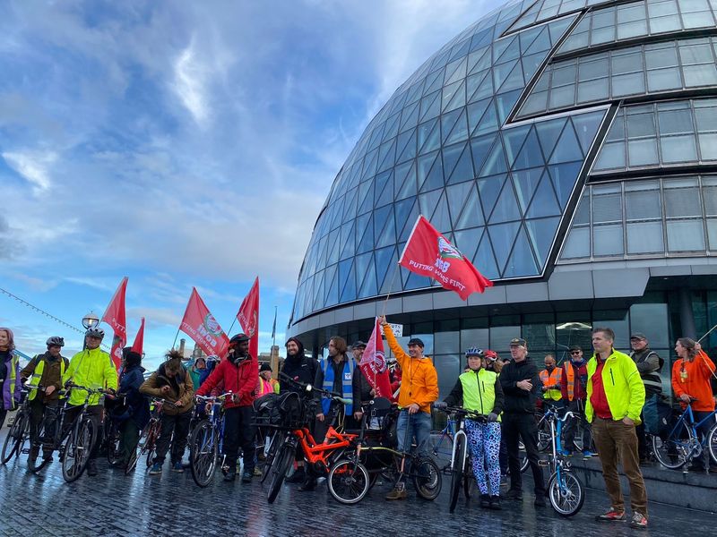 Cycling instructors stage protest cycle-ride after 50% TfL cuts leave thousands of school children without safe cycle training