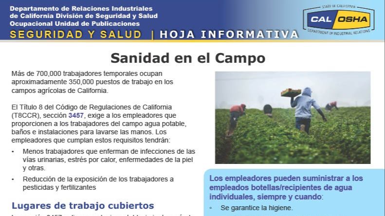 Field Sanitation- Spanish