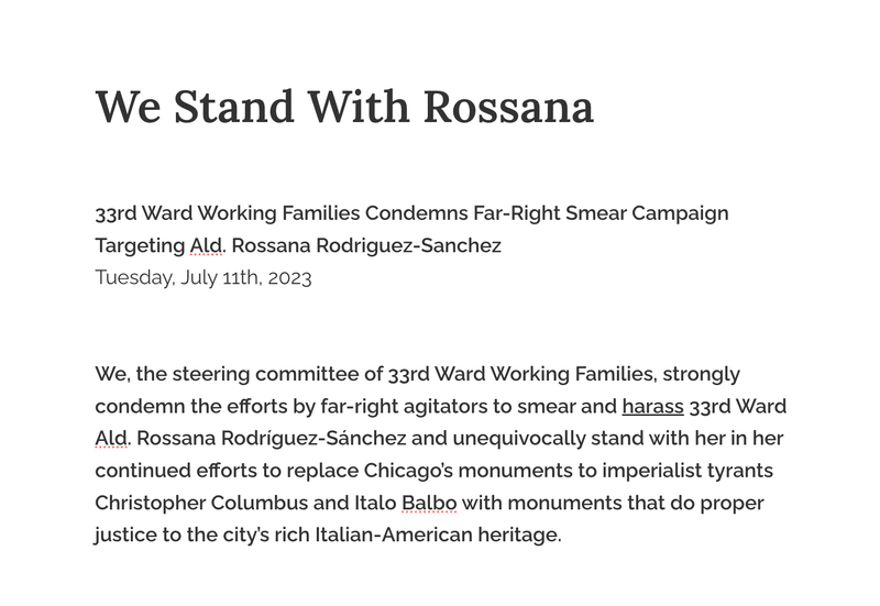 We Stand With Rossana