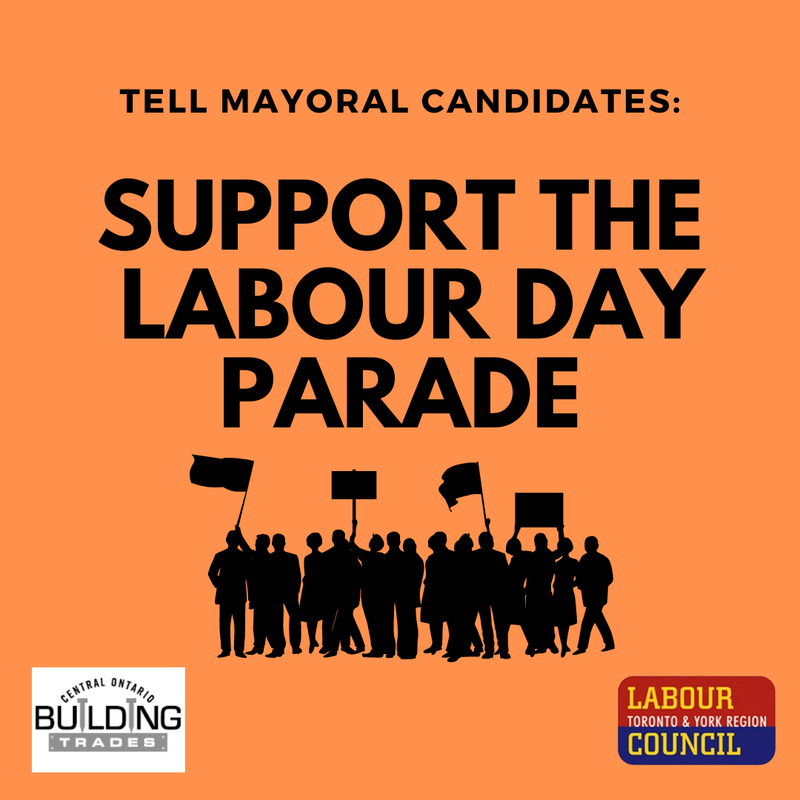 Pledge to Support the Labour Day Parade