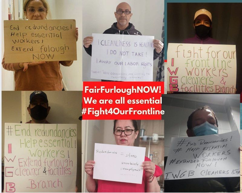 IWGB launches #FairFurloughNow campaign to protect public health and precarious workers as redundancies rise again