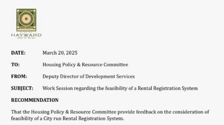 Staff Report on Rental Registry