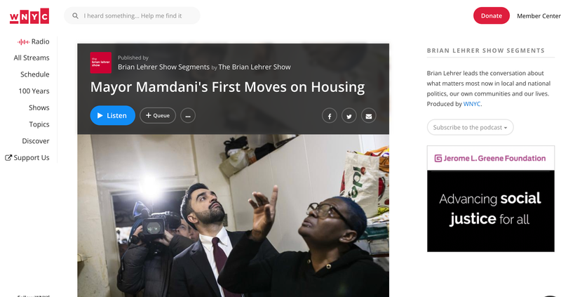 Mayor Mamdani's First Moves on Housing