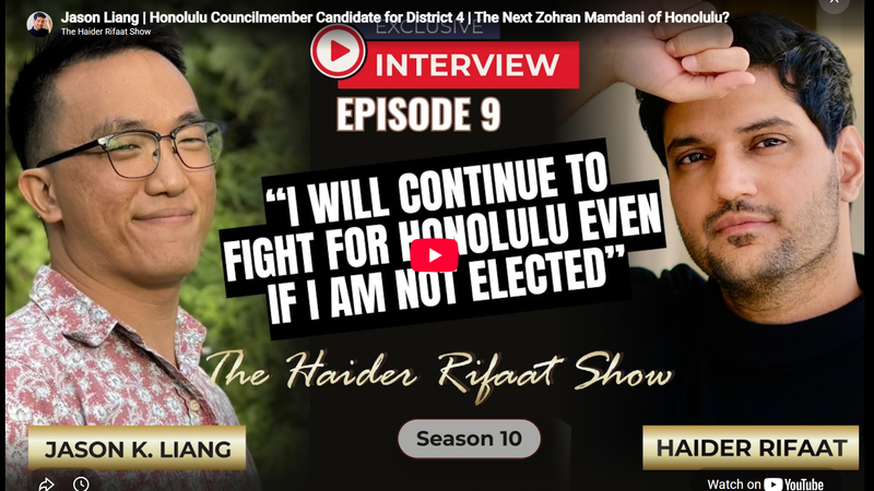Haider Rifaat Show Interview With Jason Liang