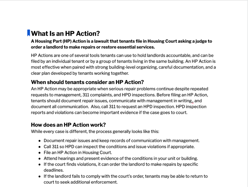 What is and HP Action?