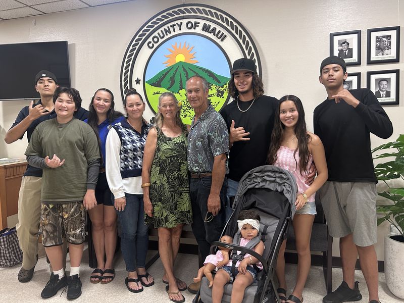 Bobby Pahia Files for Maui County Council with Four Generations of Family by His Side