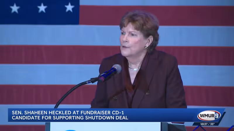 Sen. Shaheen fires back at heckler who calls her out for her vote to end government shutdown
