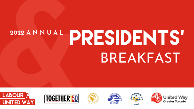 Labour & United Way: Annual Presidents’ Breakfast