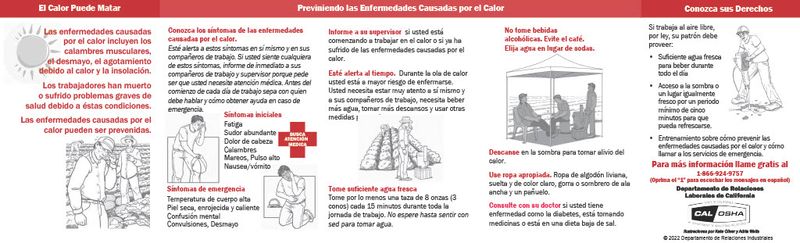 Heat Safety Pocket Guide- Bilingual