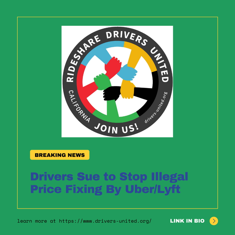 Drivers Sue to Block Uber, Lyft’s Illegal Price Fixing!