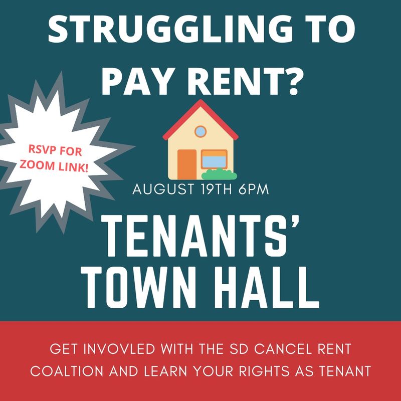 Tenant’s Town Hall - August 19th @ 6 PM