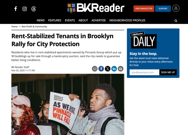 Rent-Stabilized Tenants in Brooklyn Rally for City Protection