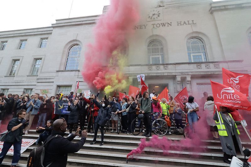 Dalston couriers and community groups protest over-policing following immigration raids