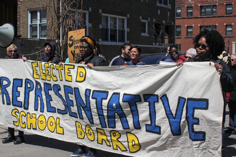 Working Families members tell Cullerton: We want an elected school board now!