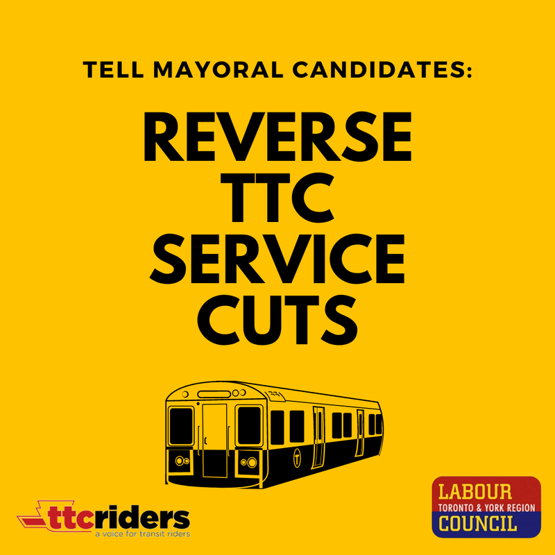 Pledge to Reverse TTC Service Cuts