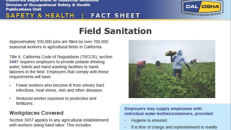 Field Sanitation- English