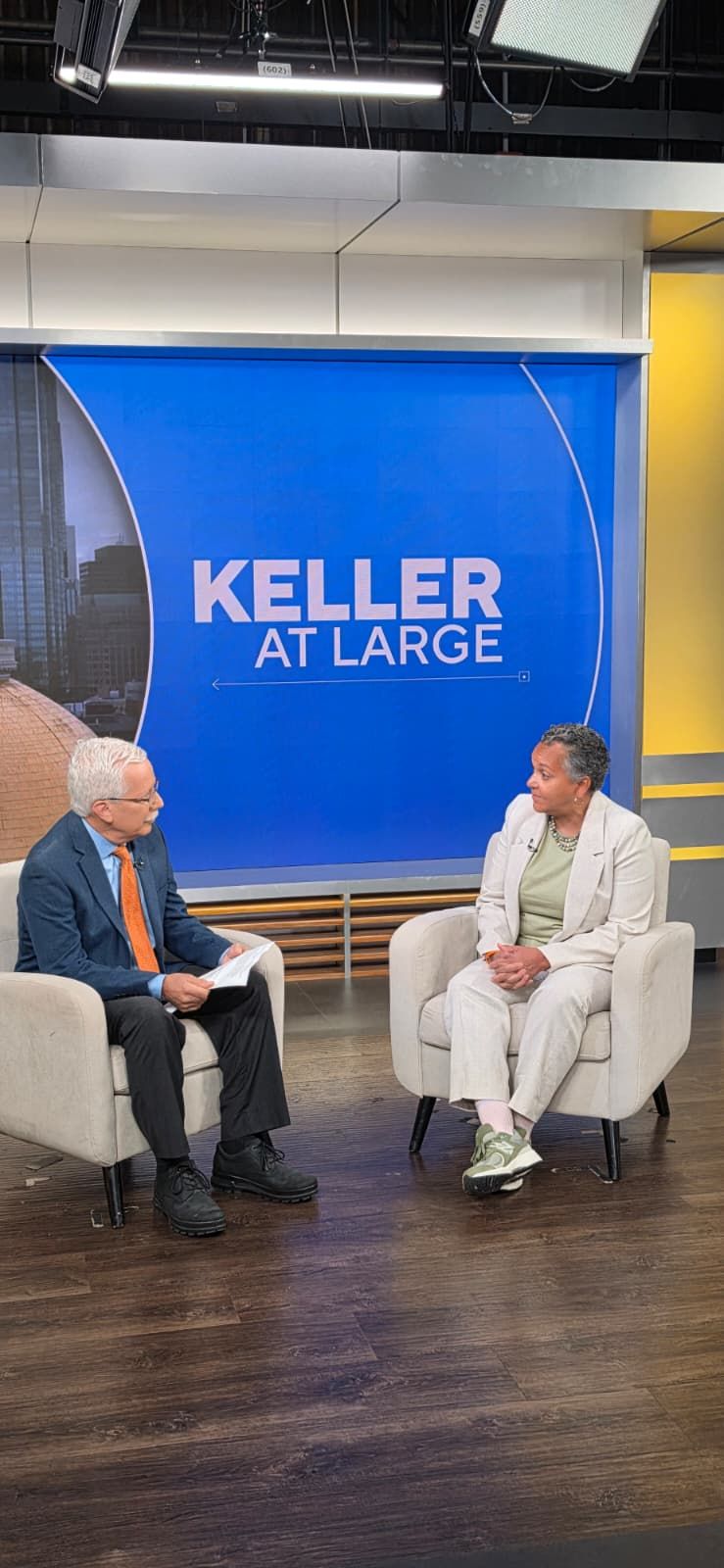 WBZ TV’s Jon Keller interviews independent candidate for Massachusetts governor Andrea James