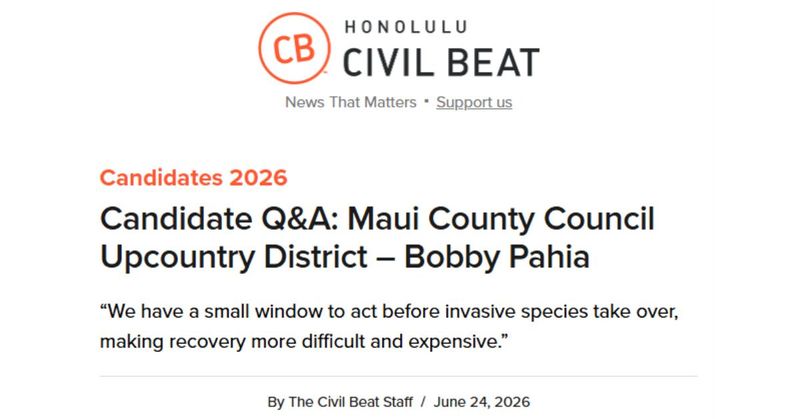 Q&A with Honolulu Civil Beat 