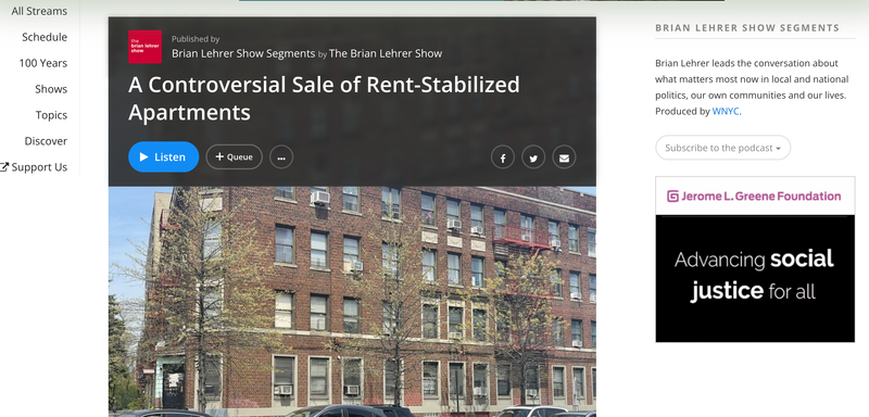 A Controversial Sale of Rent-Stabilized Apartments