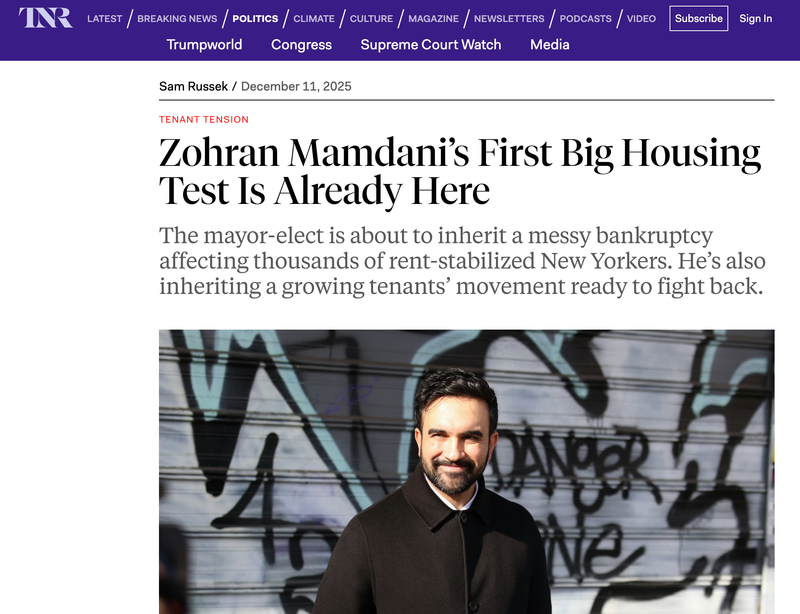 Zohran Mamdani’s First Big Housing Test Is Already Here