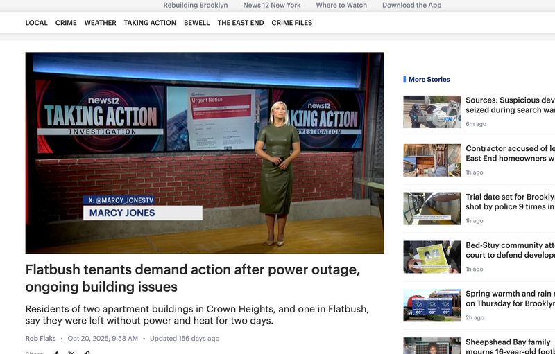 Flatbush Tenants Demand Action After Power Outage, Ongoing Building Issues