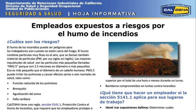 Wildfire Safety- Spanish