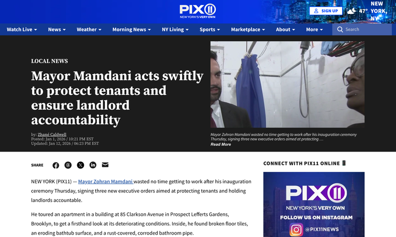 Mayor Mamdani acts swiftly to protect tenants and ensure landlord accountability